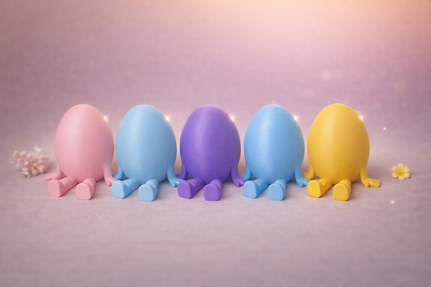 Wackel-Ei mit beweglichen Beinen – Niedliche Osterdekoration aus dem 3D-Druck