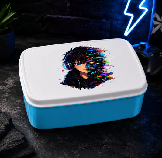 Lunchbox Zukunftsvision glitch-gespaltene Anime-Porträtbury