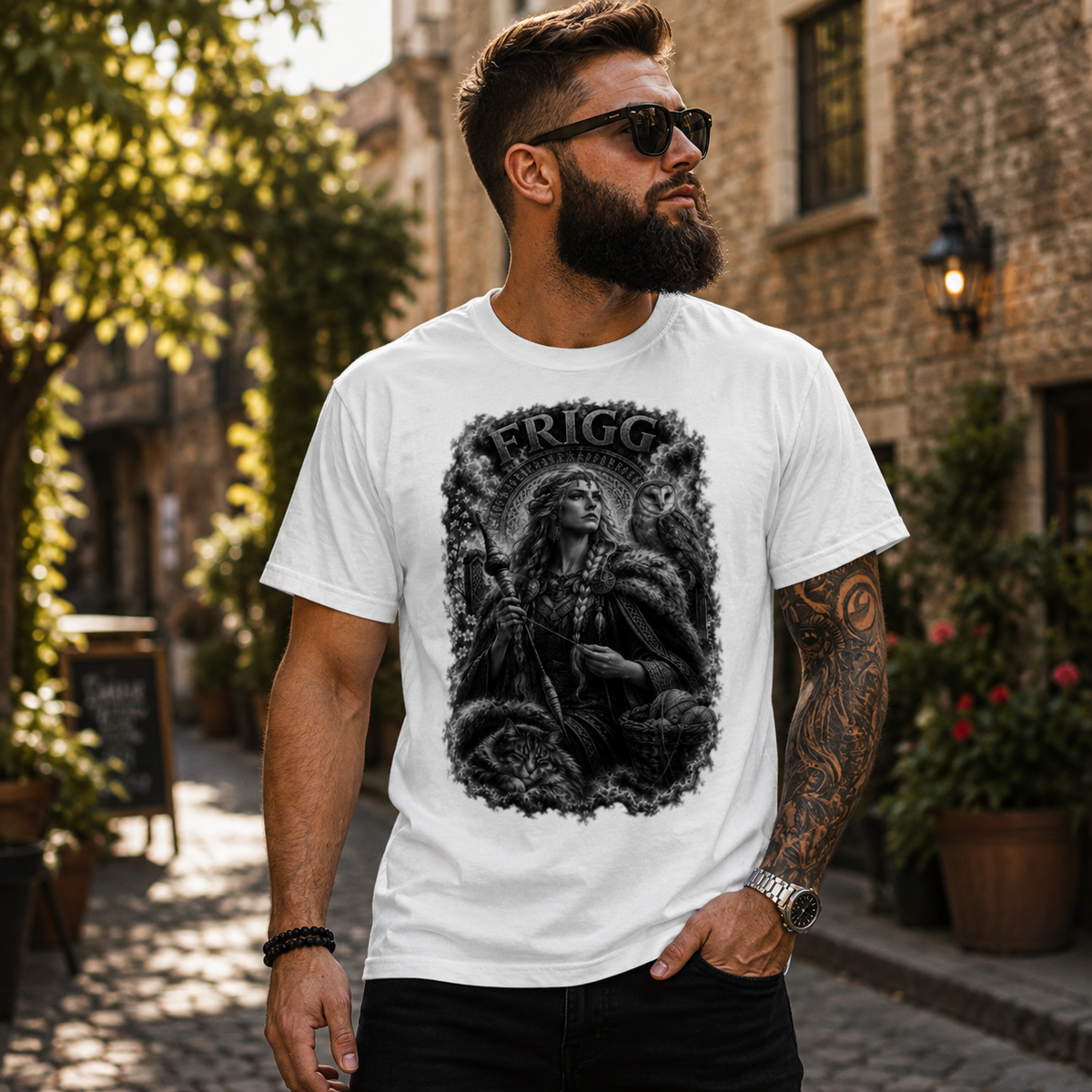 Herren T-Shirt Frigg die Schicksalsweberin