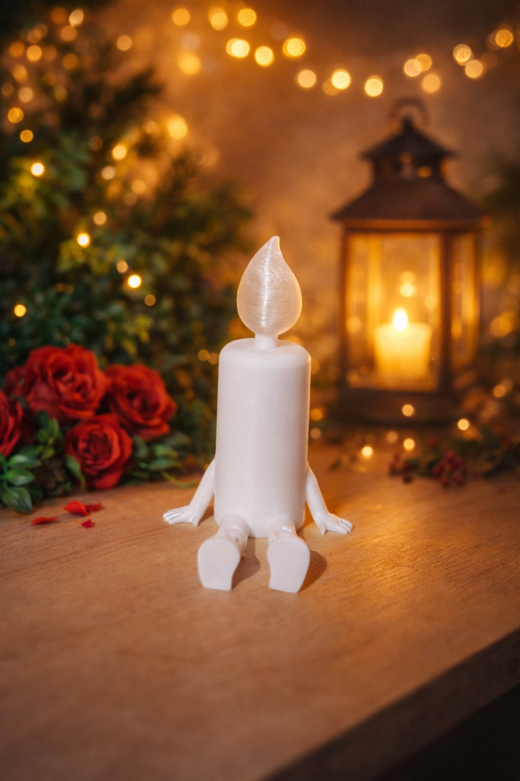 Sitzende Kerzenfigur – 3D-Druck Dekoration