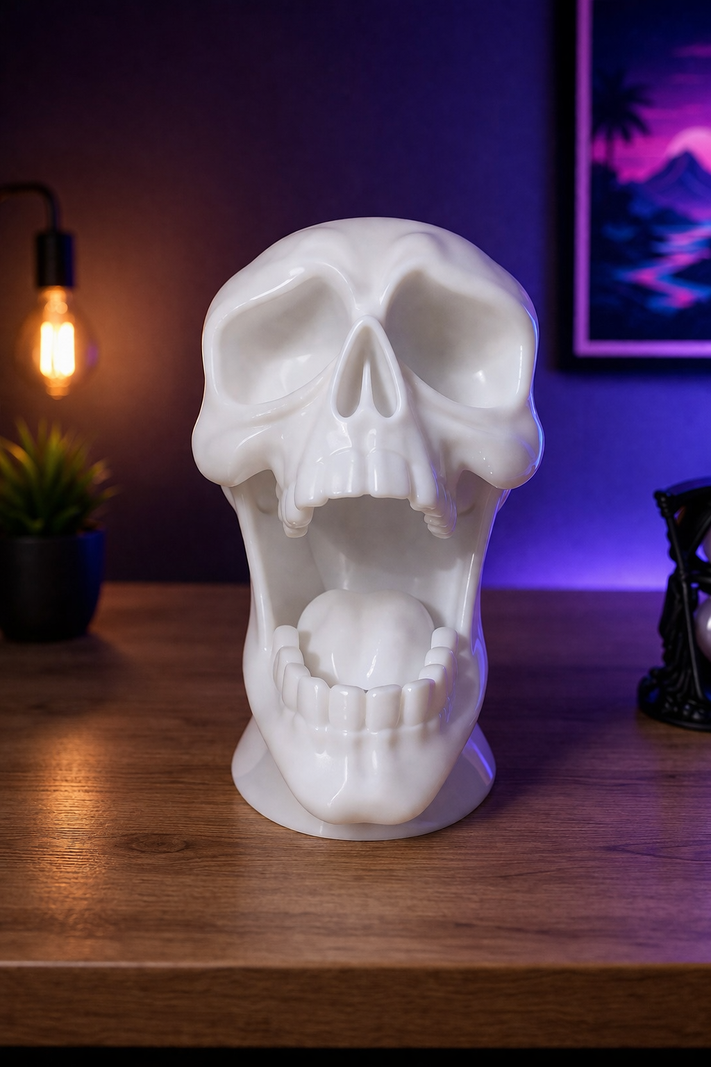 💀 Gaming- und Headset-Halter „Skull“ (3D-Druck) 💀