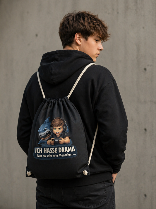 Turnbeutel Gamer Teenager ich hasse Drama