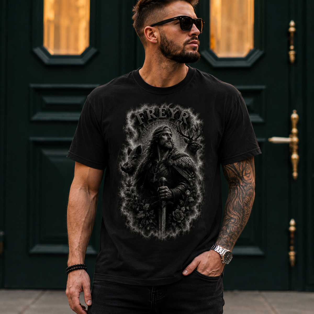 Herren T-Shirt Freyja und das Reich der Tiere