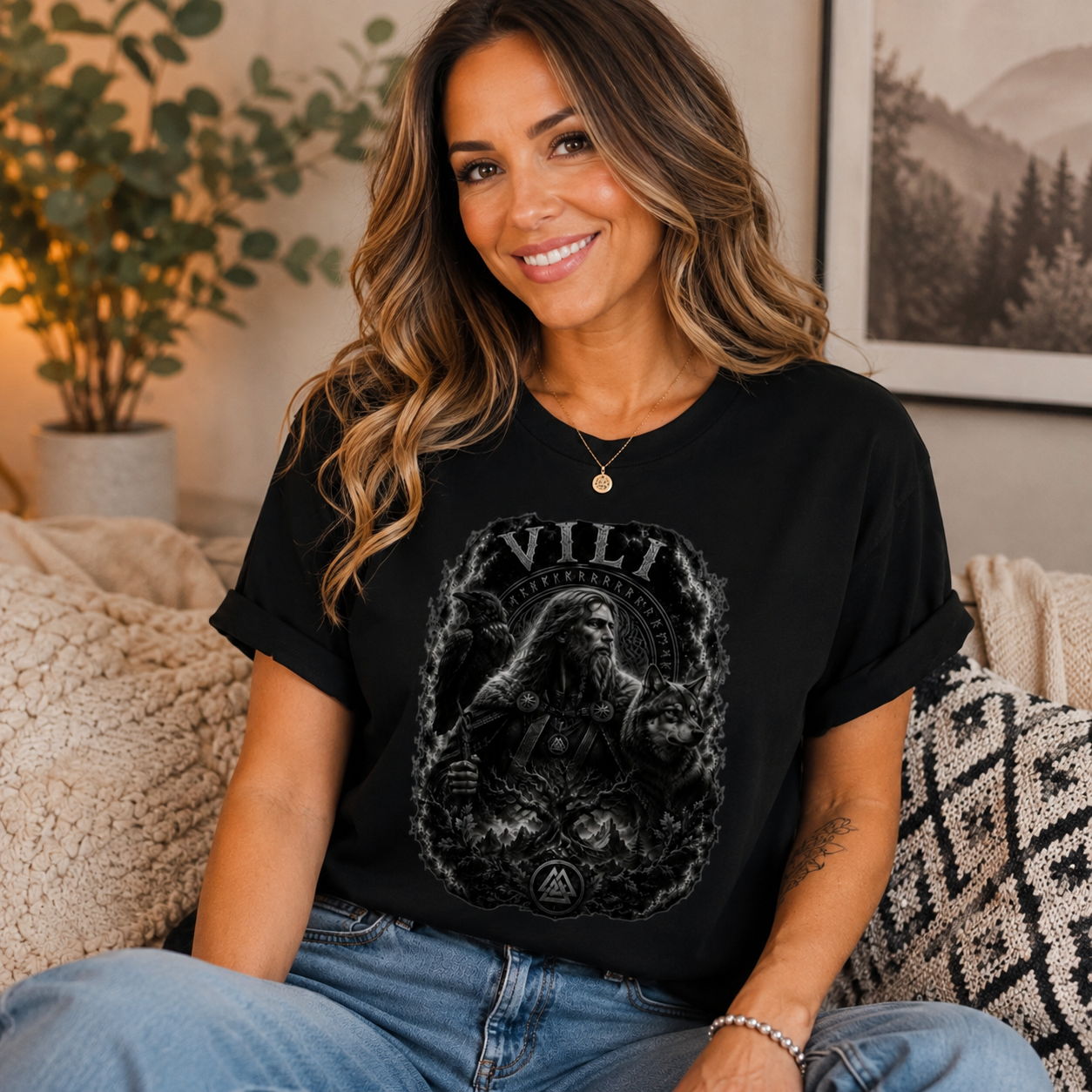 Damen T-Shirt VILI im mystischen Nebel