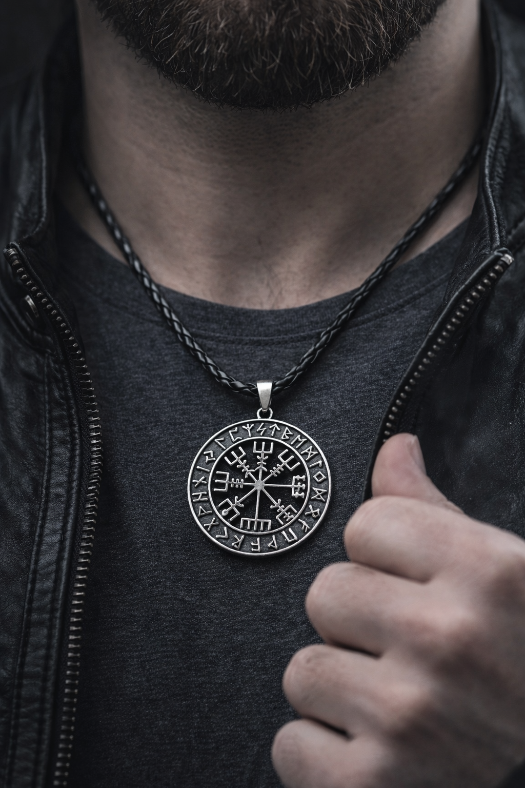 ⚔️ Vegvisir Halskette – Nordischer Kompass der Wikinger ⚔️