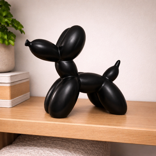 Ballonhund Dekofigur Schwarz