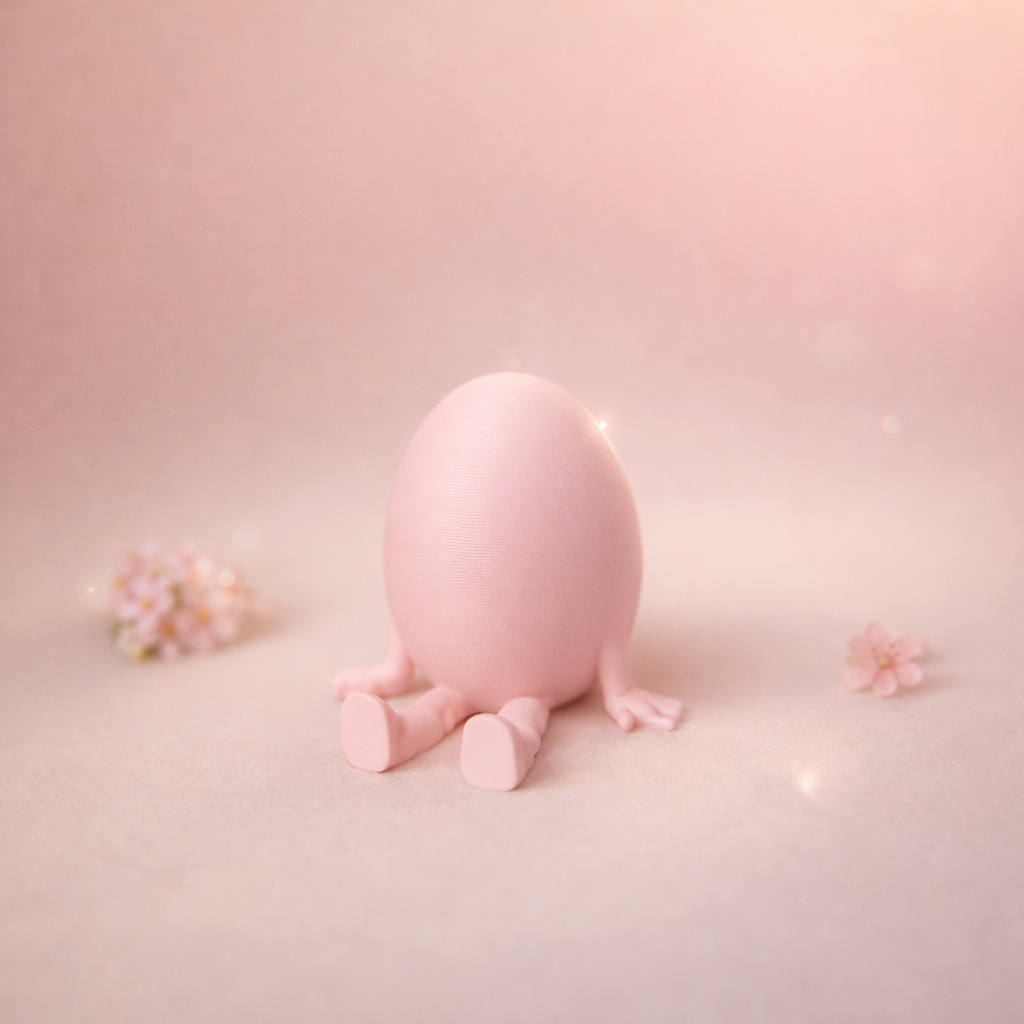 Wackel-Ei mit beweglichen Beinen – Niedliche Osterdekoration aus dem 3D-Druck