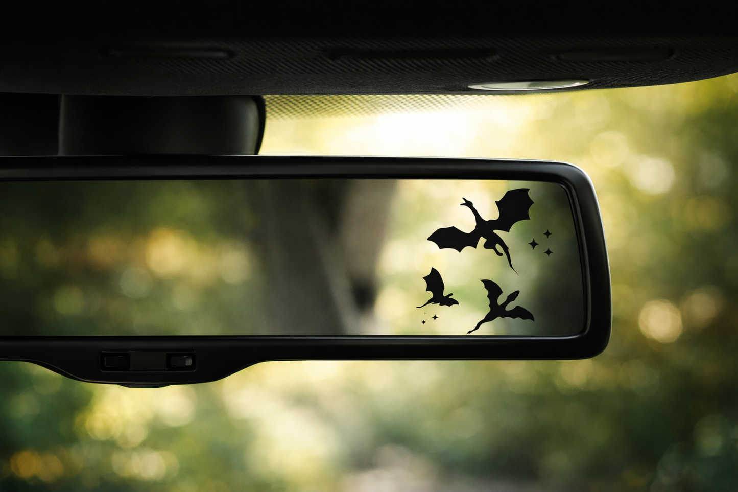 Auto-Rückspiegel-Aufkleber „Drachenflug“