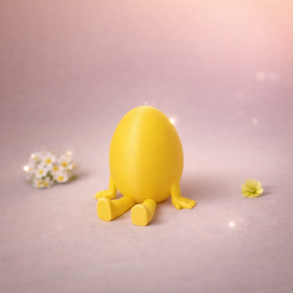 Wackel-Ei mit beweglichen Beinen – Niedliche Osterdekoration aus dem 3D-Druck