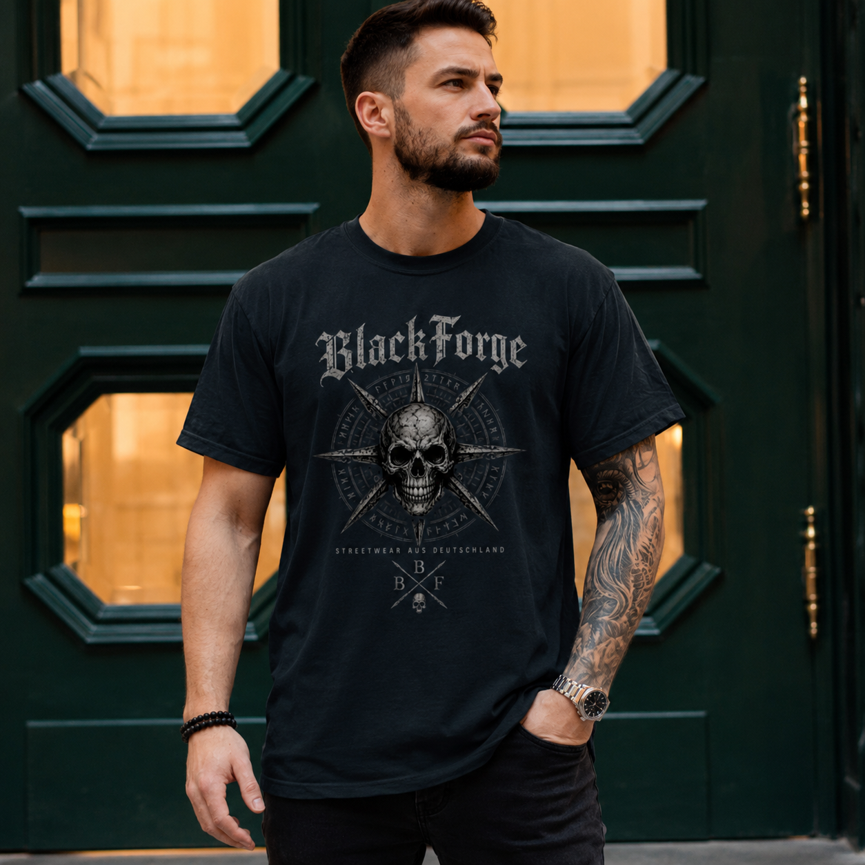 Herren T-Shirt BlackForge mal anders