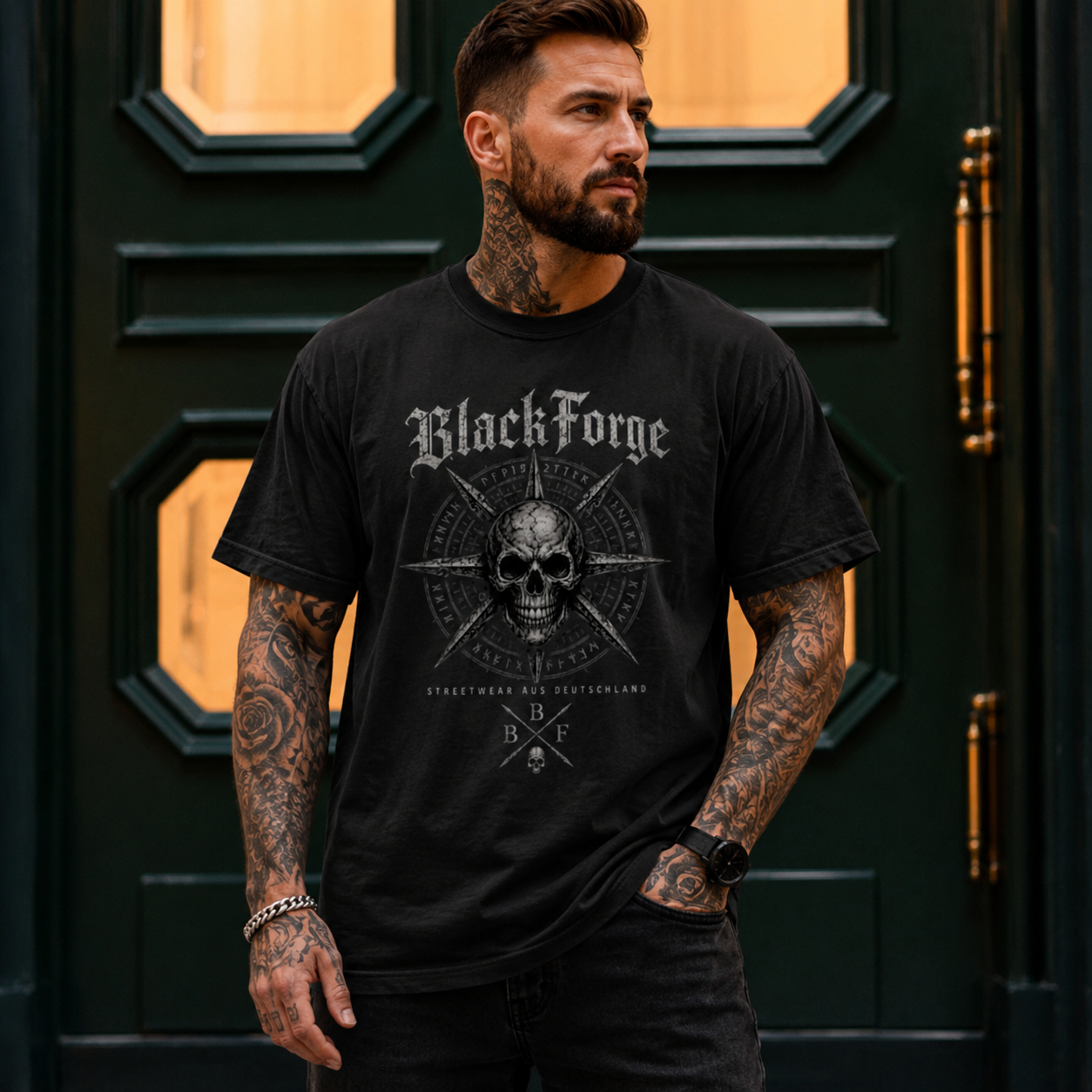 Herren T-Shirt BlackForge mal anders