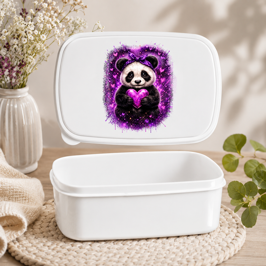 Lunchbox Kuscheliger Panda mit leuchtendem Herz