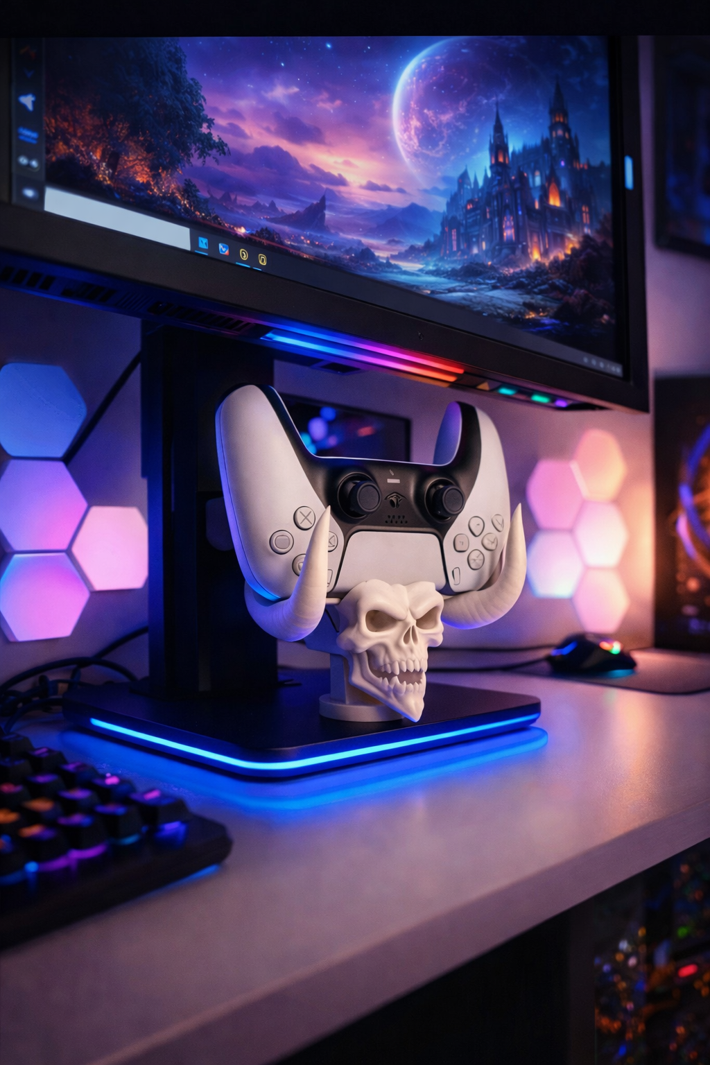 💀 Controller-Halter „Dämonenschädel“ (3D-Druck) 💀