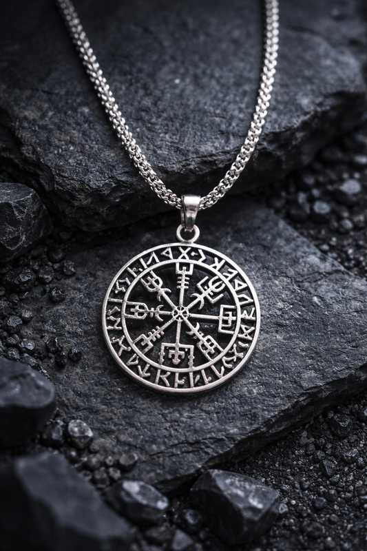 ⚔️ Vegvisir Halskette – Nordischer Kompass der Wikinger ⚔️