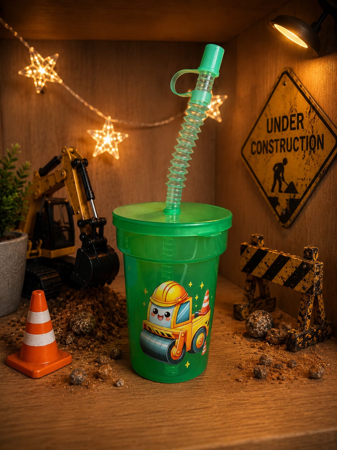 🚜 Baustellen Trinkbecher „Little Road Roller“ 🚧