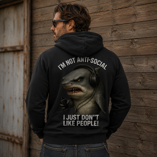 Unisex Zipper Hoodie Hate People Hai